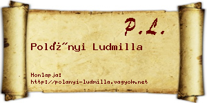 Polányi Ludmilla névjegykártya